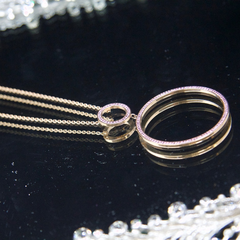 18kt Gold Dipped Swarovski Necklace - image 2